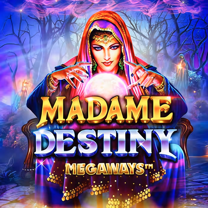 Madame Destiny fortune teller slot with mystical symbols